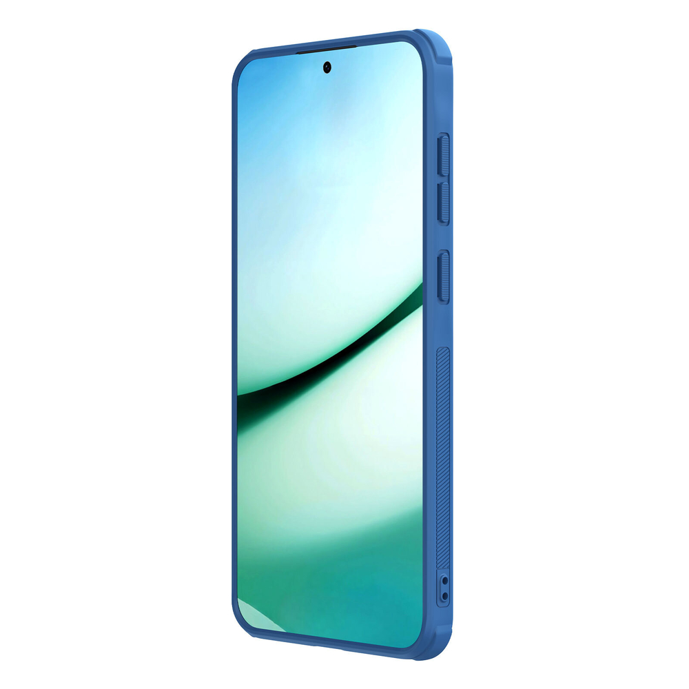 Усиленный двухкомпонентный чехол синего цвета от Nillkin для Samsung Galaxy A36 5G, серия Super Frosted Shield Pro