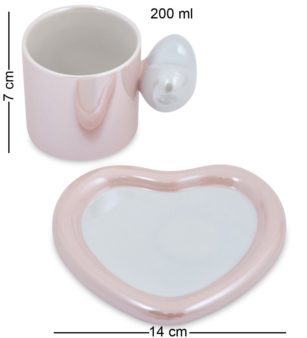 GAEM Art MUG-415/2 Чайная пара «Сердце»