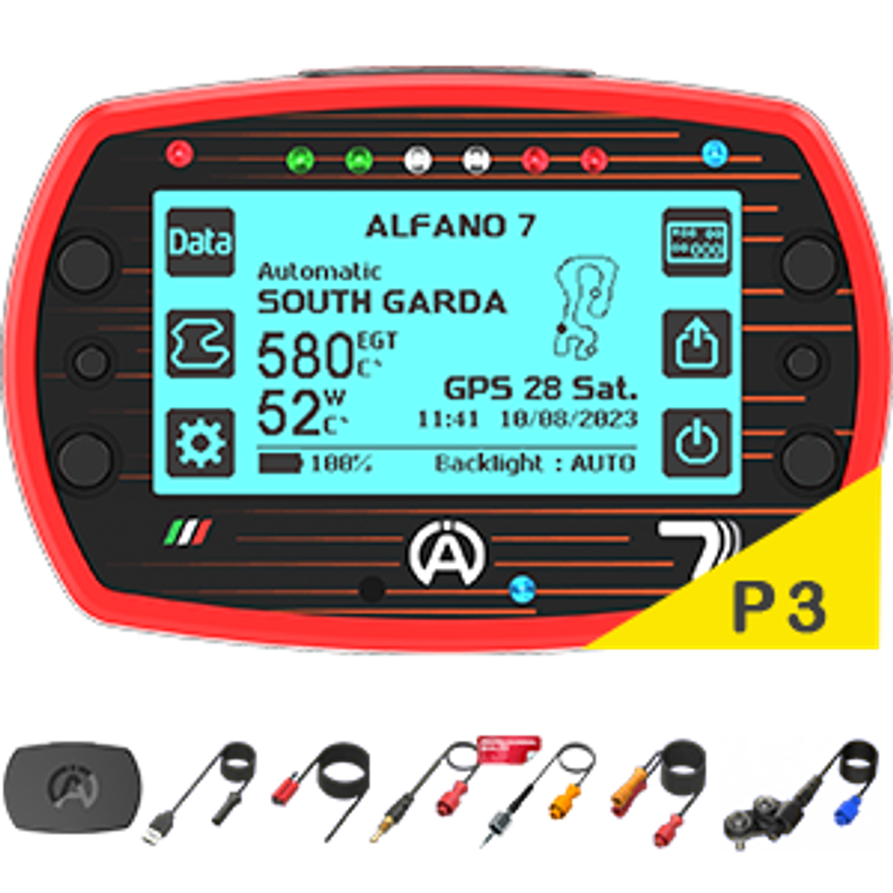 Alfano 7 2T Pack 3 (GPS, обороты, температура воды и выхлопа, скорость)