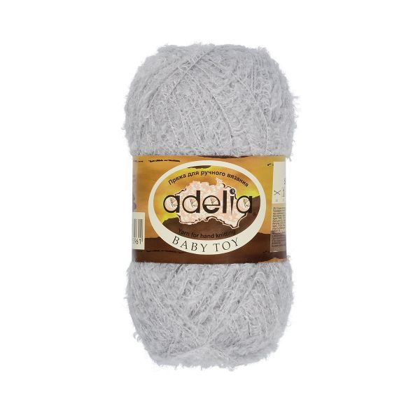 Пряжа Adelia Baby Toy / уп.10 мот. по 50 г, 255м, 04 св.серый