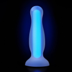 Голубая светящаяся в темноте анальная втулка 12,5см ToyFa Beyond Namor Glow 873007