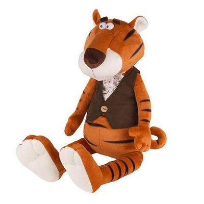 Тигр Гоша в Замшевой Жилетке и Жабо, 20 см Maxitoys Luxury