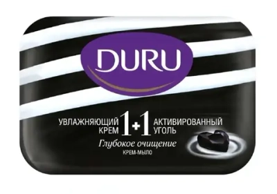 Мыло+крем 1+1 Cream-Активированный уголь DURU 80 г