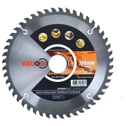 Диск пильный по дереву 190х2,2/1,4x30 мм KRUGO WA190048