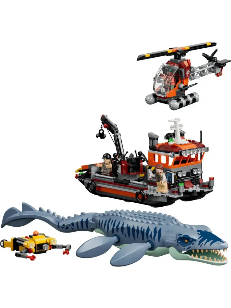 Конструктор Jurassic World 77983 Атака мозазавра на лодке