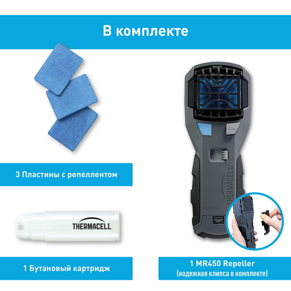 Прибор противомоскитный Thermacell MR-450 Repeller (серо-черный) [MR 450X]