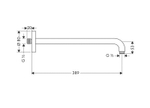 Держатель верхнего душа Hansgrohe 389 мм, ½’, хром (27413000)