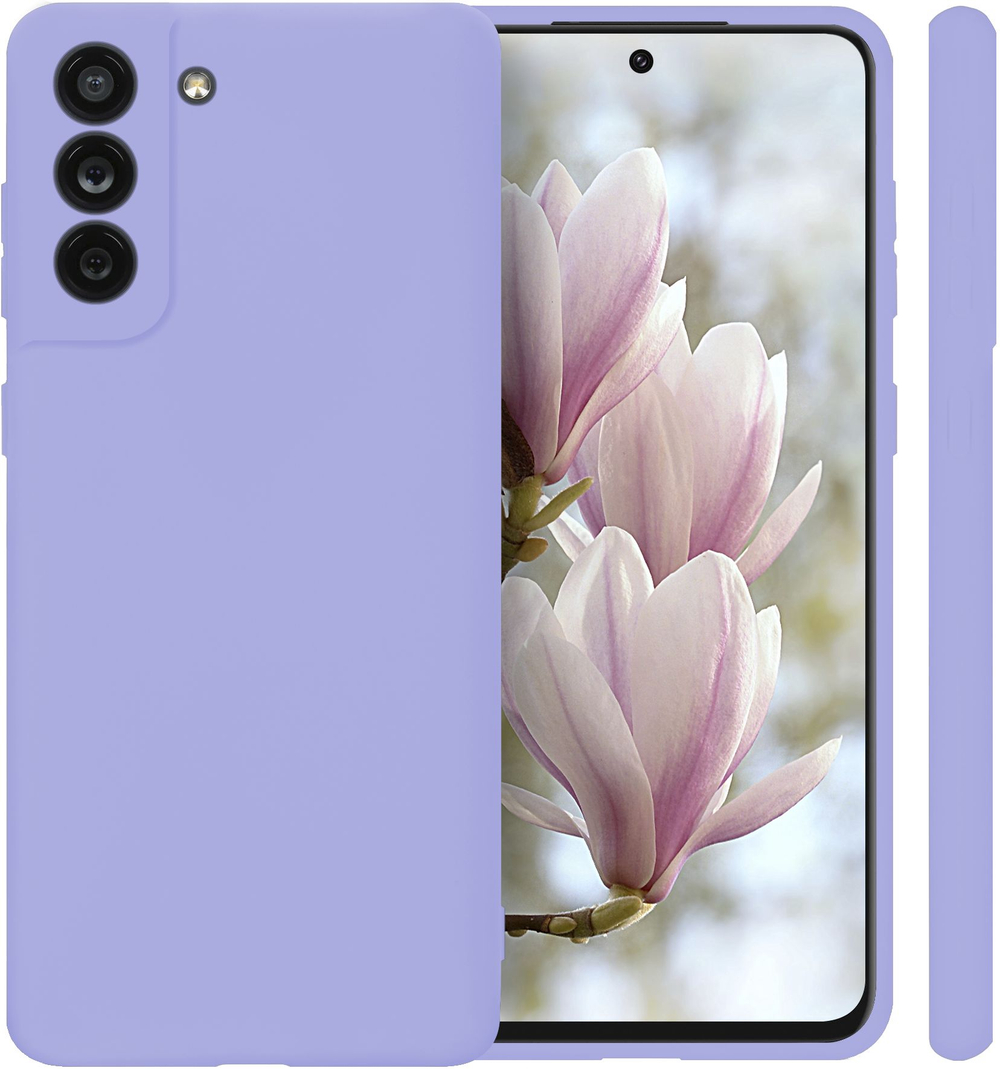 Мягкий Soft Touch чехол из силикона для SAMSUNG GALAXY S21 FE с бархатной подкладкой
