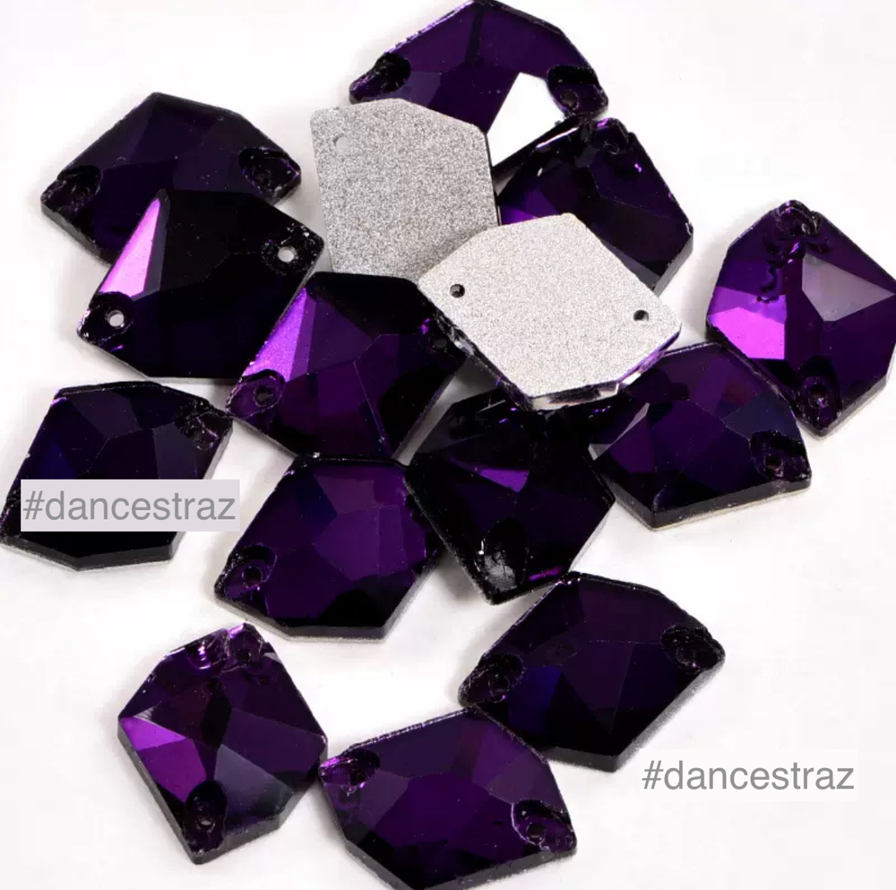 Стразы пришивные, Cosmic, Dark Amethyst, A3-P05, 13*17mm, (500 ea/pkg), A3, (F2)