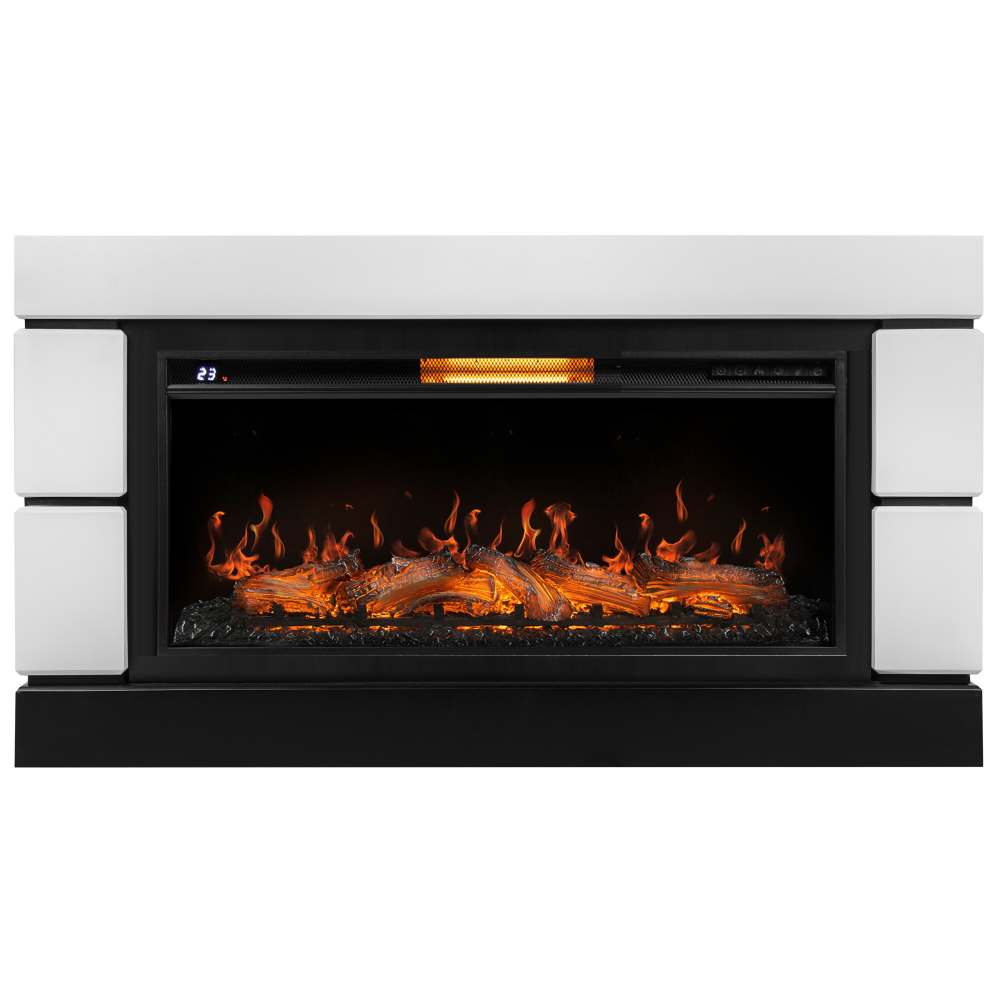 Каминокомплект: Очаг Royal Thermo Aurora RTFP/P-AR40LS, портал Moderno 42/40/36, белый