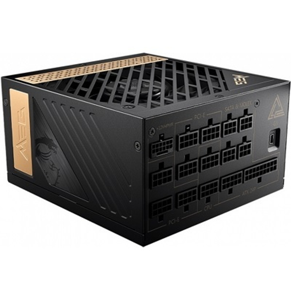 Блок питания MSI 1300W MEG Ai1300P PCIE5, модульный, 16 Pin PCIe Gen 5.0, 80 PLUS Platinum (306-7ZP4A11-CE0)