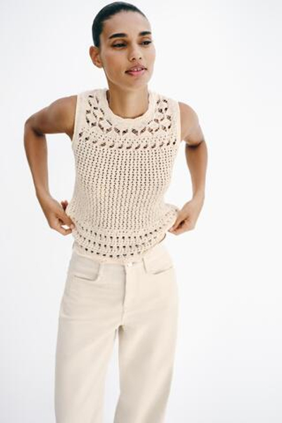 ТОП ИЗ ТРИКОТАЖА POINTELLE — ZARA