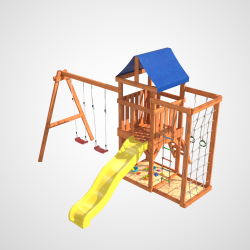 Детская площадка Fun Land с сеткой стенкой и качелями
