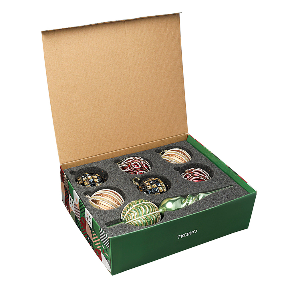 Набор ёлочных украшений vitrage из коллекции new year essential, 7 шт.