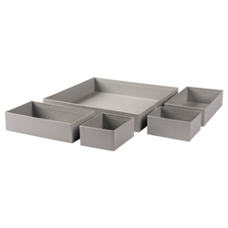 IKEA GRÅSIDAN  (ИКЕА ГРОСИДАН)  -  Коробка, 5 шт. - серая