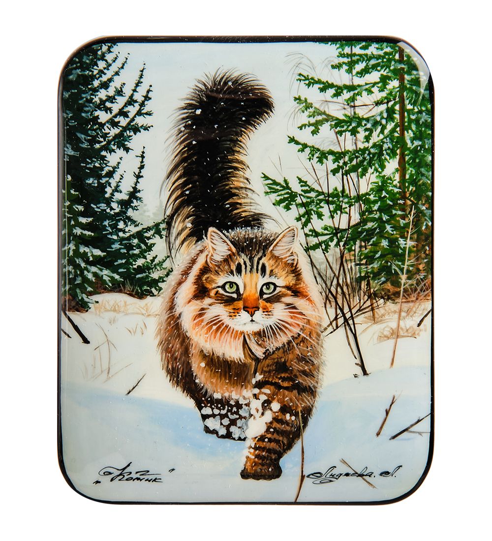 ШК-55/129-H Шкатулка «Котик» Лидяева Л.