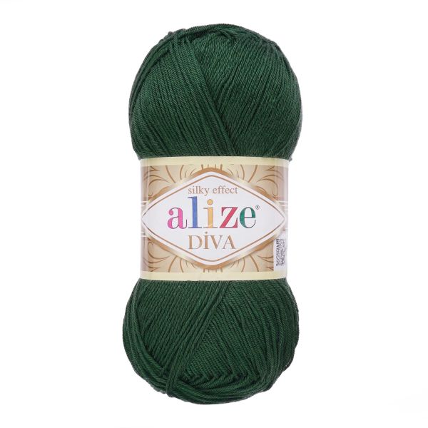 Пряжа Alize (Ализе) Diva / уп.5 мот. по 100 г, 350м, 131 хаки A