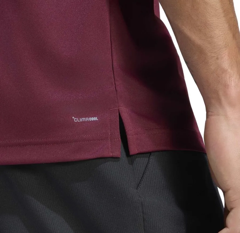 Мужская теннисная футболка Adidas Club Tennis Climacool 3-Stripes - maroon