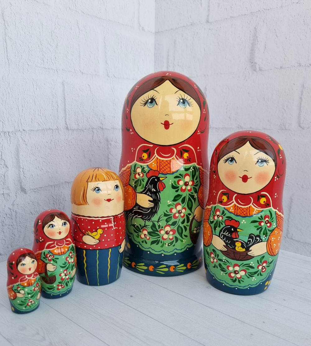 Матрешка "с курочкой" традиция 5мест