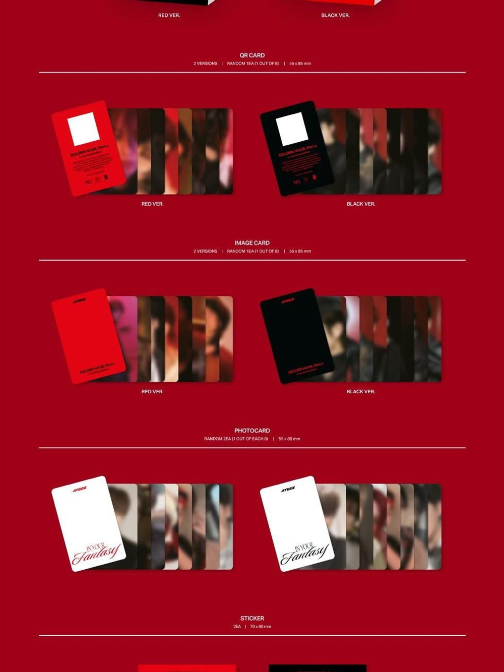 Альбом ATEEZ - GOLDEN HOUR : PART.3 IN YOUR FANTASY EDITION 12th Mini Album POCA ALBUM 2 Version SET