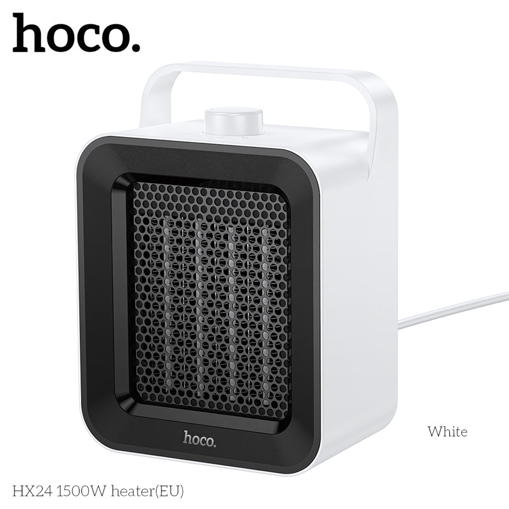 Вентилятор тепловой HOCO HX24, 1500W, 3 уровня, керамический White