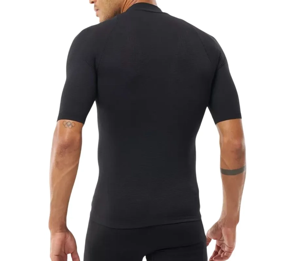 Мужская теннисная футболка Compressport Trial Racing Postural SS Top - black