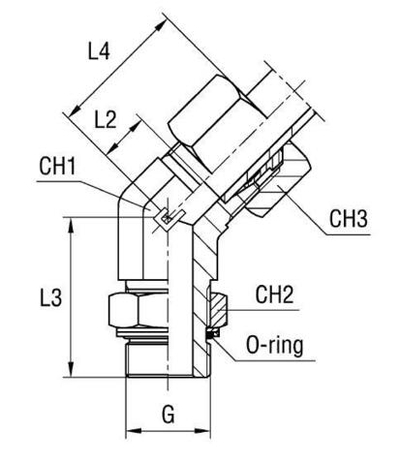 Штуцер FRG45 DS14 BSP1/2" (в сборе)