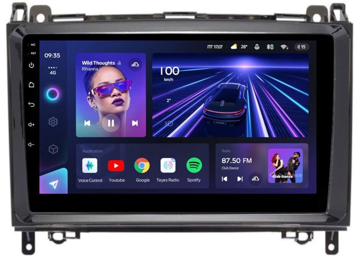 Магнитола для Mercedes-Benz A W169, B T245, Vito, Viano W639/W447, Sprinter W906, VW Crafter - Teyes CC3 Android 10, Быстрая, CarPlay, SIM-слот