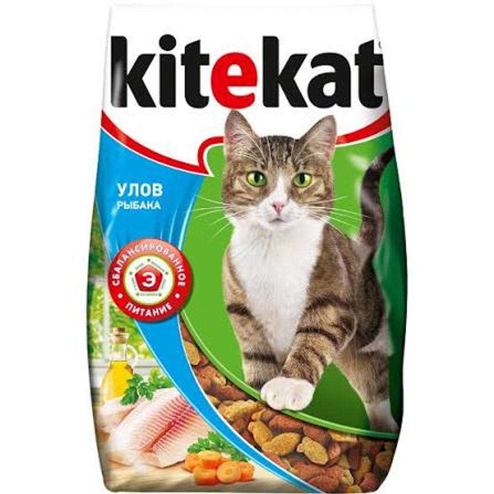 Корм для кошек сухой Китекат Улов рыбака 1,3 кг
