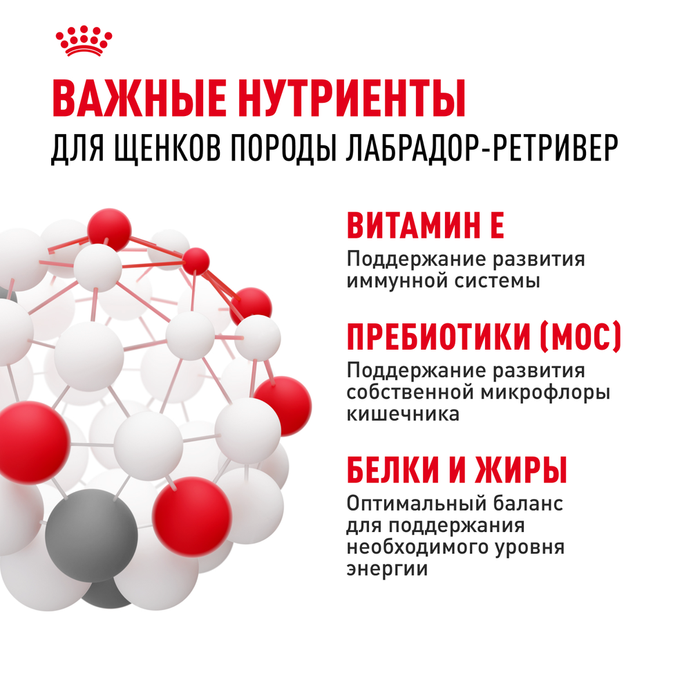 Royal Canin Labrador Retriever Puppy Лабрадор Ретривер Паппи Корм сухой для щенков породы Лабрадор Ретривер до 15 месяцев 3кг