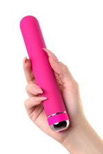 Розовый нереалистичный вибратор Mastick - 18 см. (Цвет: розовый)