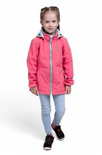 Куртка для девочек Softshell р.110 розовый/голубой (Smail)