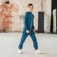 Комбинезон с клапаном и капюшоном "Синий камень" подростковый утепленный