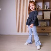 Лонгслив с баской "Графит"