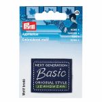 Аппликация термоклеевая джинс ярлык прямоугольный Basic ORIGINAL STYLE, синий цв, Prym