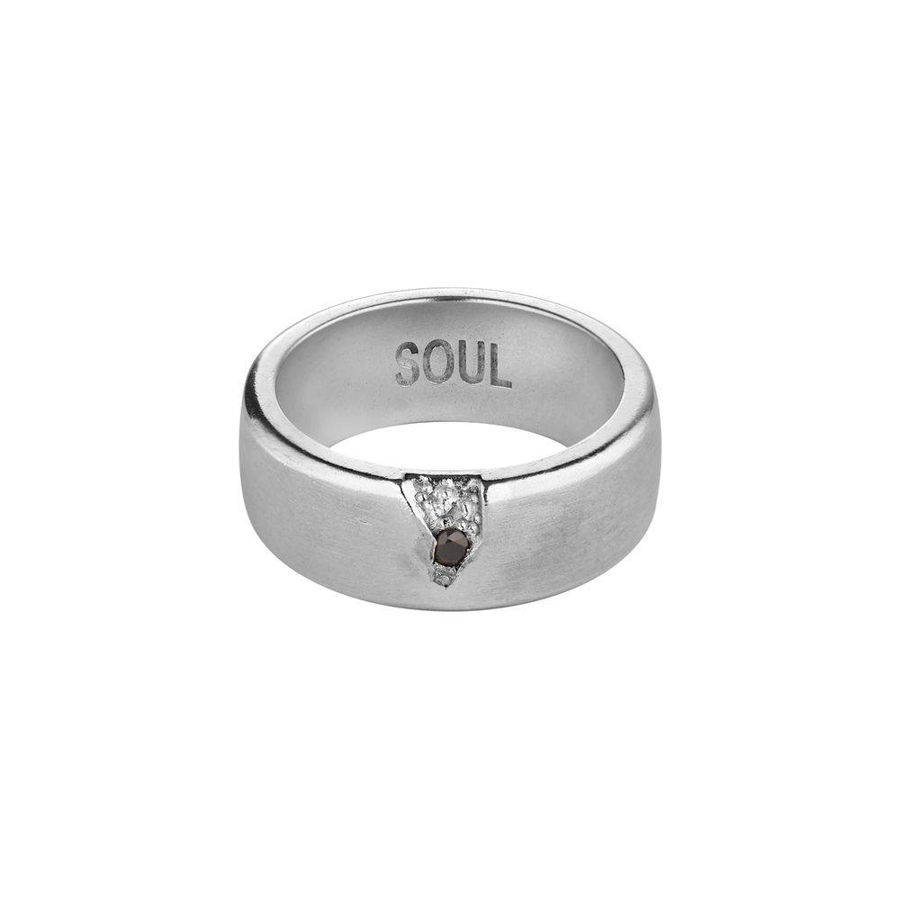 Кольцо Кристалл души с черным фианитом / Crystal Soul Black