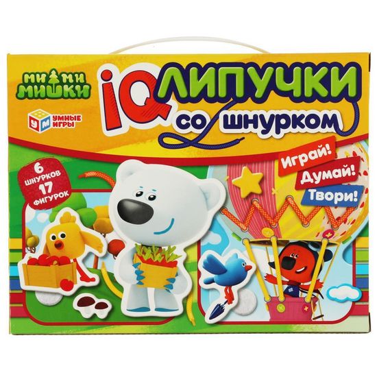 Ай кью-липучки со шнурком. Лесная поляна. Воздушный шар. Ми-ми-мишки. Умные игры