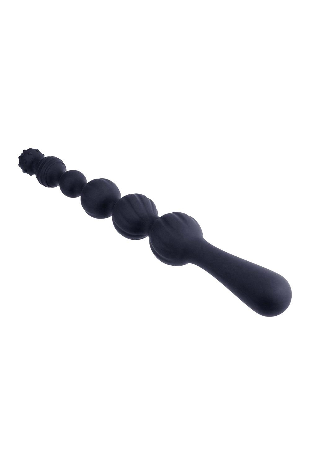 Черная анальная цепочка Beads Hunter - 22,9 см. (Цвет: черный)