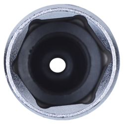 Головка свечная шестигранная 1/2", 21 мм, резиновый фиксатор KING TONY 463521R