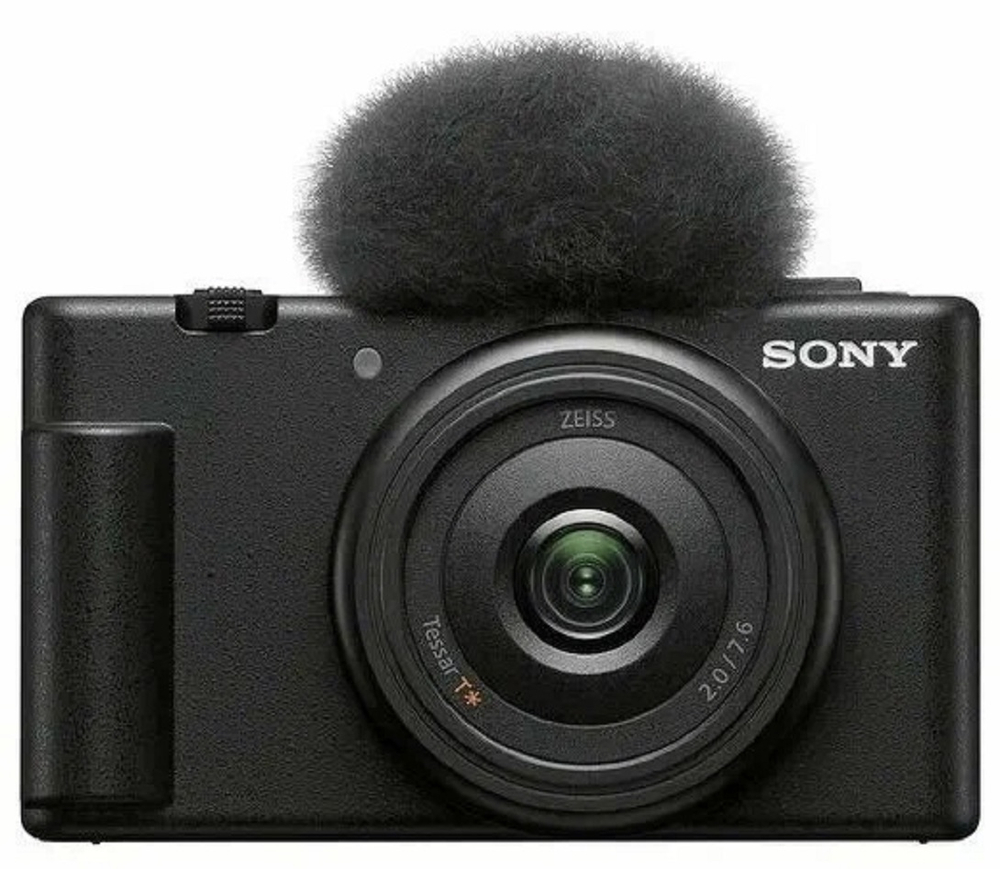 Компактная фотокамера Sony ZV-1F, подходит для ведения видеоблогов, черный