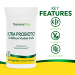 NaturesPlus, ультрапробиотики, 30 капсул