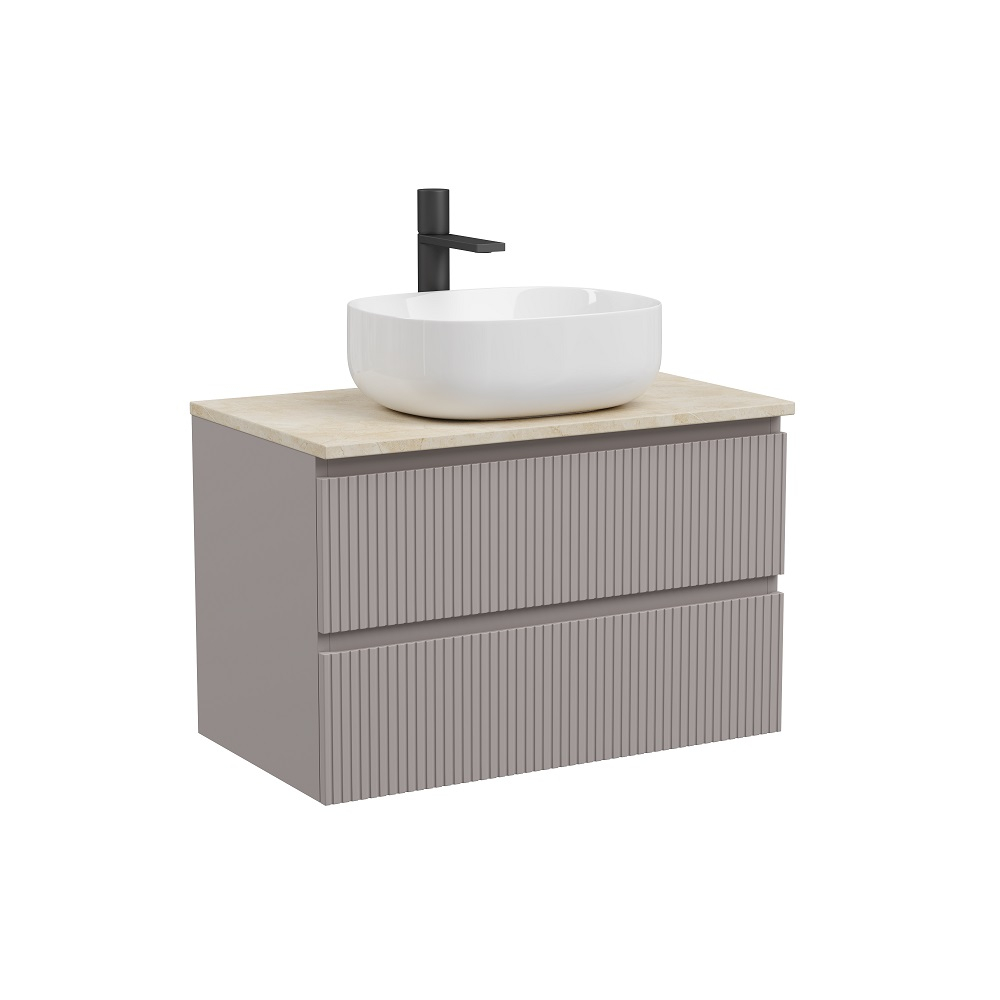 Тумба подвесная Sancos Snob T, Doha Soft 790х445х500, под столешницу с отверстием под смеситель, цвет Kreman, арт. SNT80SM