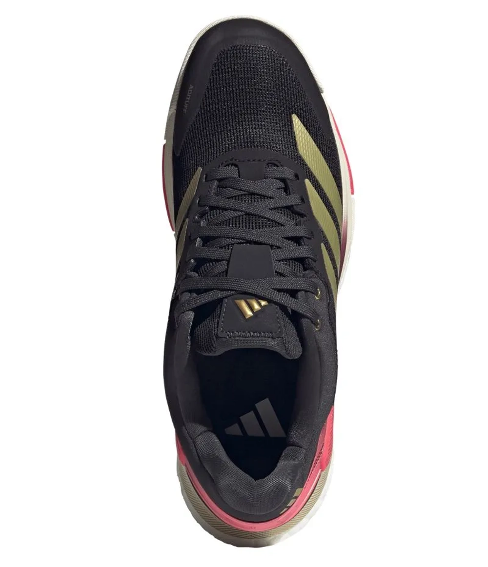 Мужские кроссовки для Падел Adidas Crazyquick Boost Padel M - core black/gold metallic/ solar turbo