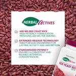 NaturesPlus, Herbal Actives, красный ферментированный рис, 600 мг, 30 вегетарианских таблеток