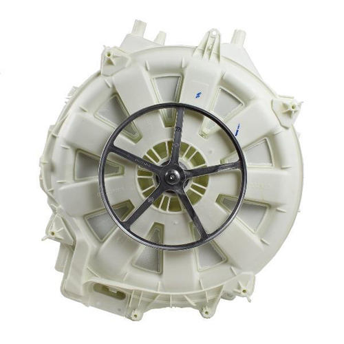 Бак в сборе с барабаноми шкивом стиральной машины Indesit, Ariston (482000072482)