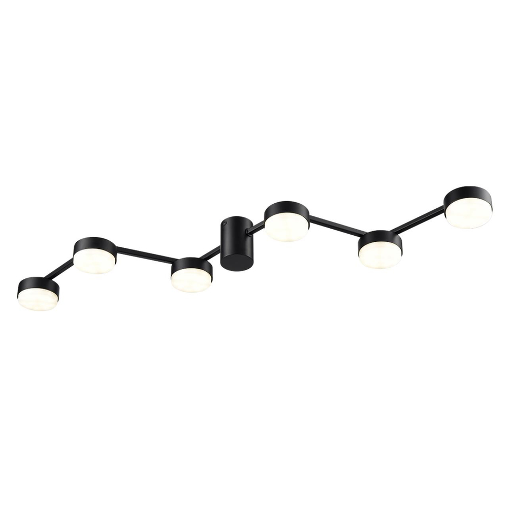 8187/6C COMFI LN26 249 черный, металл Люстра потолочная LED GX53 6*7W 220V SANATA