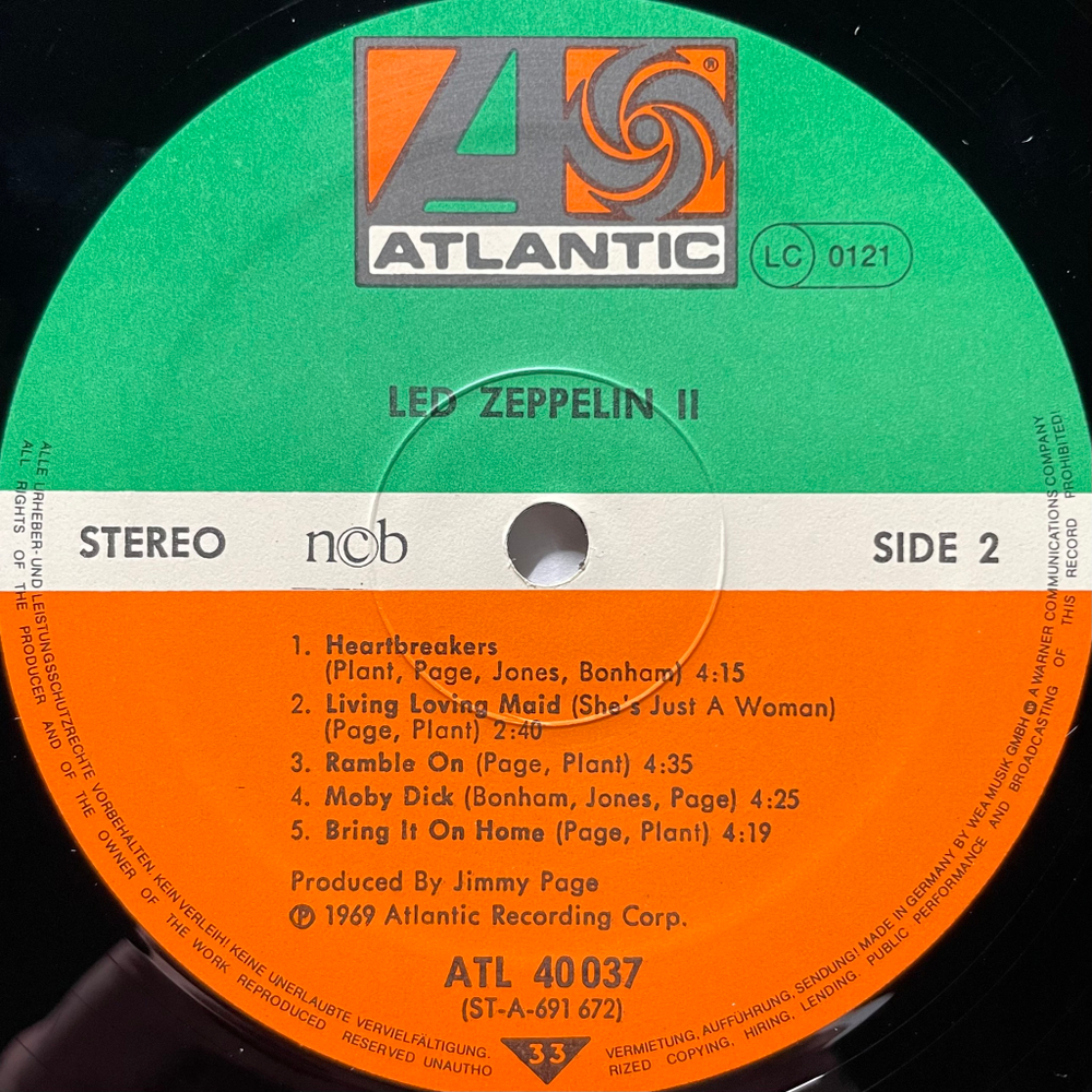 Led Zeppelin ‎– Led Zeppelin II (Скандинавия)