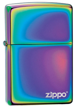 Зажигалка Spectrum Zippo Logo с покрытием Spectrum, латунь/сталь, разноцветная, глянцевая