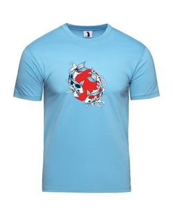 Футболка голубая Carp Koi