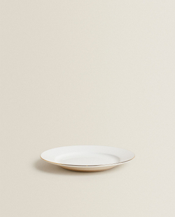 ZARA HOME ТАРЕЛКА ИЗ КОСТЯНОГО ФАРФОРА В ОПРАВЕ